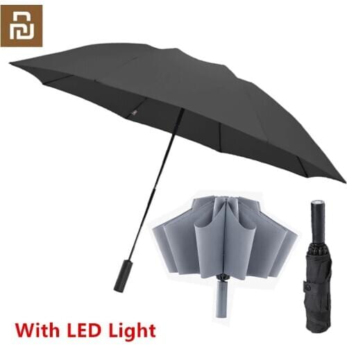 90Fun 8K Automatic Reverse Folding Umbrella Led Luminous Windproof Wind Resistant Umbrella UPF50+ Anti UV to youpin