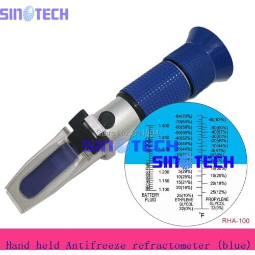 Free shipping Hand held Antifreeze Battery freezing point Refractometer RHA-100ATC(blue color)