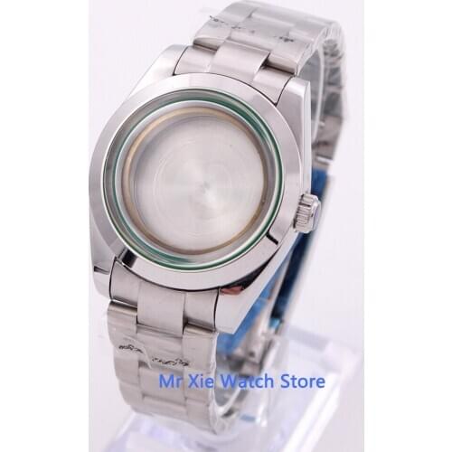 Bliger 40mm Sterile Stainless Steel Watch Case with Mineral Glass Fit ETA 2836 MIYOTA Movement
