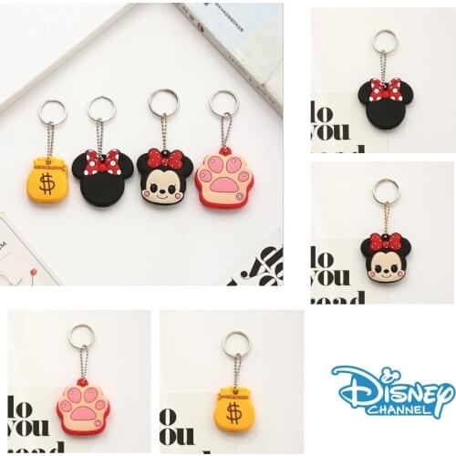 Disney Household Key Chain Cartoon Girls Theft Proof Door Key Cover Couples Key Pendant Access Control Card Cover Drop Type