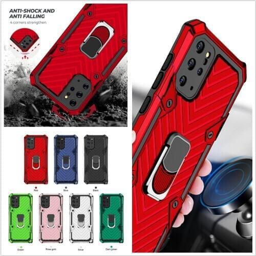 Cool Magnetic Finger Ring Car stand Phone Case For Samsung Galaxy Note S20 FE plus Ultra 5G S10 lite A41/51/A71 Shockproof cover