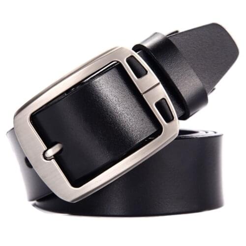 Men Genuine Leather Belt Cintos Masculinos Retro Luxury Brand Metal Pin Buckle Designer Belts Waist Strap Male for Jeans Design