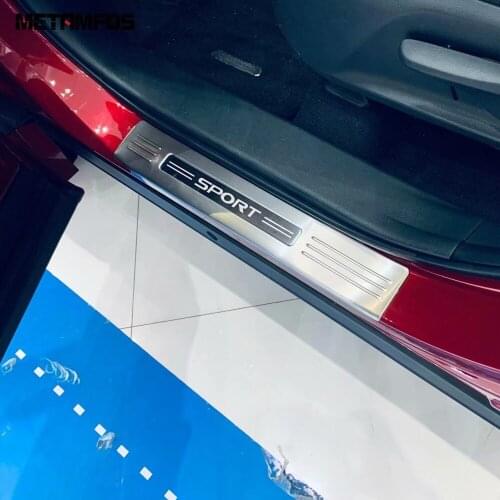 For Toyota Highlander Hybrid 2021 2022 Side Door Sill Car Sticker Threshold Scuff Guard Plate Protector Accessories Car Styling