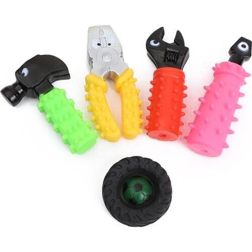 Pet toys new puzzle chew toys dog cat toys sound molar cleaning toys bright rubber Pet training