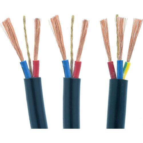 10 Meters RVV Meter Wire and Cable 2 Core 3 Core 1 / 1.5 / 2.5 / 4 mm Waterproof Copper Clad Aluminum Power Cord Sheath Wire