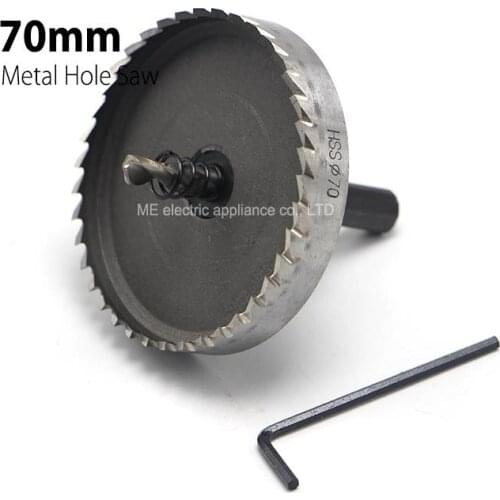 1Pc 70mm 2.76" Core Drill Bit Metal Hole Saw High Speed Steel Core Special for HSS Stainless Steel