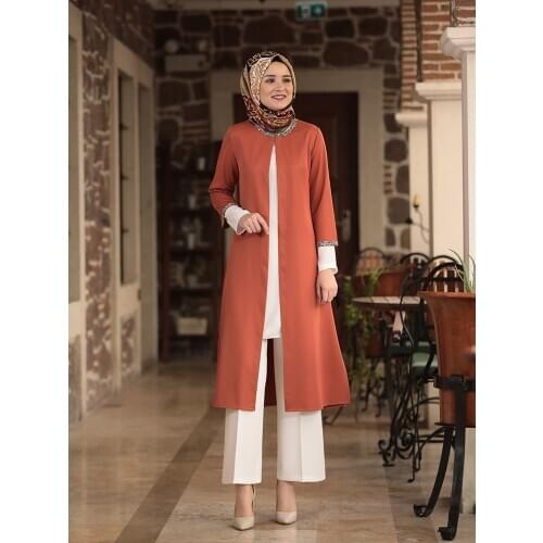 Hijab Suit 3 Piece Set Muslim Dress Islamic Womens Clothing New Season High Quality Made in Turkey Plus Size Combines