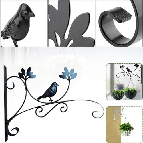 Metal hanging pot plant bracket flower basket wall hanging hook bird feeder lantern retro home garden balcony decoration