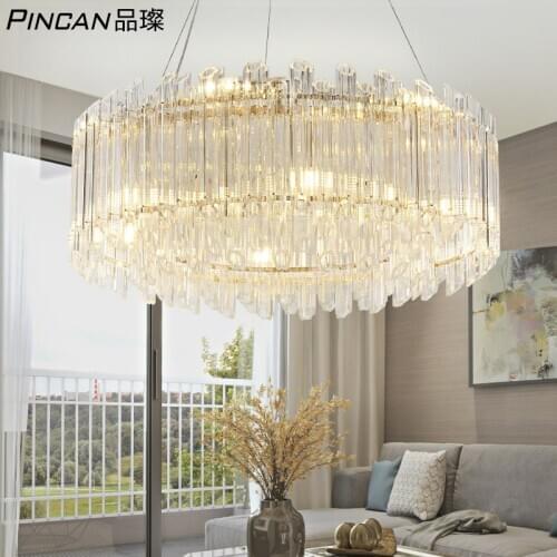 Postmodern crystal lamp living room dining room chandelier round light luxury creative personality glass home lighting