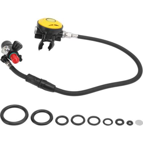 DIDEEP Diving Regulator Scuba Diving Hose Snorkel Tube with First Stage Pressure Reducing Valve 2nd Stage Breather Mouthpiece