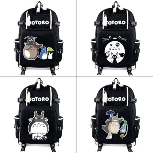 Anime My Neighbor Totoro Backpack Cartoon Laptop Shoulder Bags Teenager Schoolbags Mochila Feminina Rucksack