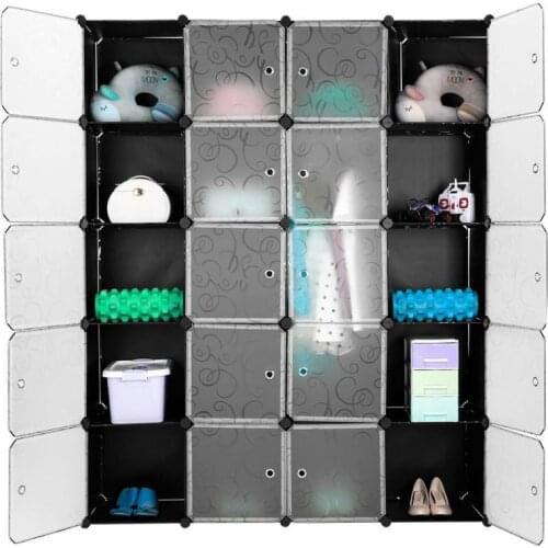 Diy Wardrobe Folding Wardrobe Clothing Organizer Storage Cabinet Locker Combines Shoes Clothing Organizer Bedroom Furniture