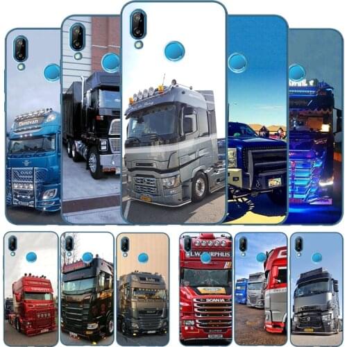 Smart Super Cool Heavy Truck Car case For Huawei P9 P10 P20 P30 P40 P smart Lite Plus Pro cases Y5 Y6 Y7 2017 2018 nova 3i Cover