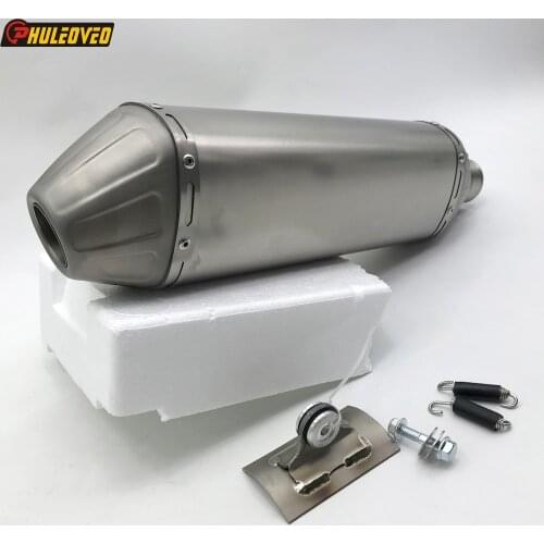 Universal Customized ID:51mm/54mm/57mm/61mm/63mm/65mm Titanium Alloy Motorcycle Exhaust Silencer Muffler Escape Demper Leakage