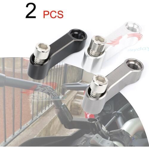 For YAMAHA WARRIOR 1700 XV1300 ROYAL STAR DELUXE TTR 250 Mirror Riser Extenders Spacers Extension Adapter Adaptor