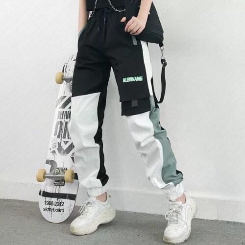 Women Loose Cargo Pants 2021 Autumn High Waist Drawstring Jogger Pant Plus Size Female High Street Trouser Casual Sportwear