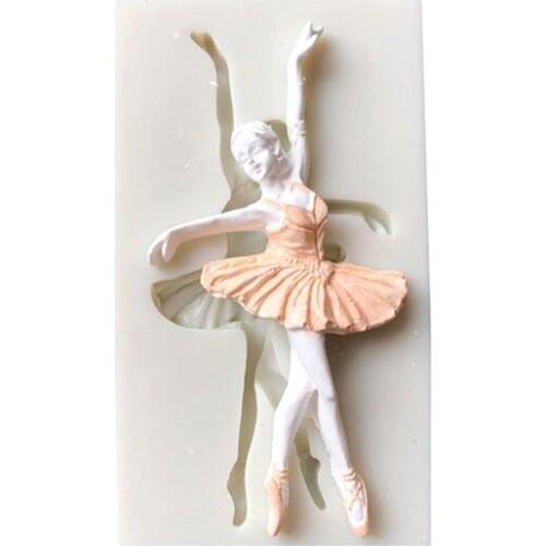 1pc Silicone Dancer Shaped Mold Fondant Mold Cake Decorating Tools Chocolate Mold 8.3*4.7*1.2 cm