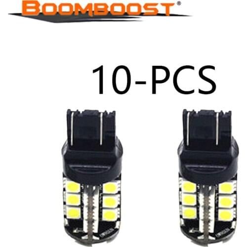 10Pcs Canbu Wedge Lamp 27SMD 5050 Reversing Light White Car Lamp Reverse Turn signal LED bulb 27 SMD DC12V 5050 W21/5W