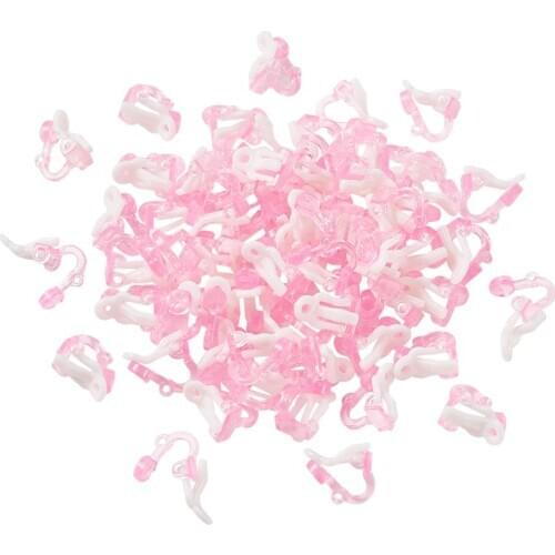 1000pcs Sweet Pink Clip-on Earring Findings Converter For Non-Pierced Earcuff Ear Clip Earrings DIY Earrings Jewelry Findings