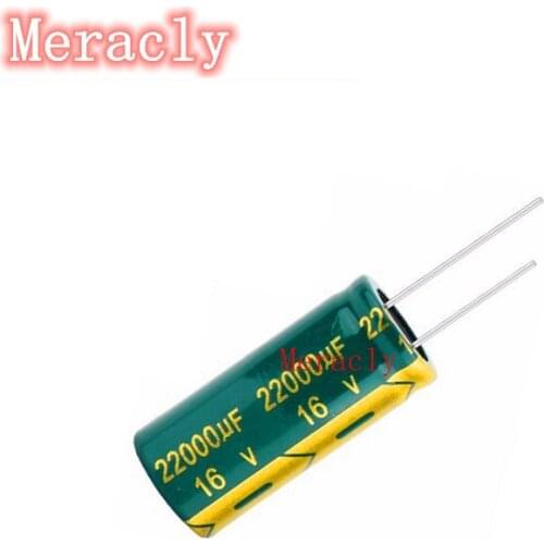 2PCS 16V 22000UF Wholesale aluminum electrolytic capacitors 20% high frequency and low resistance, good quality
