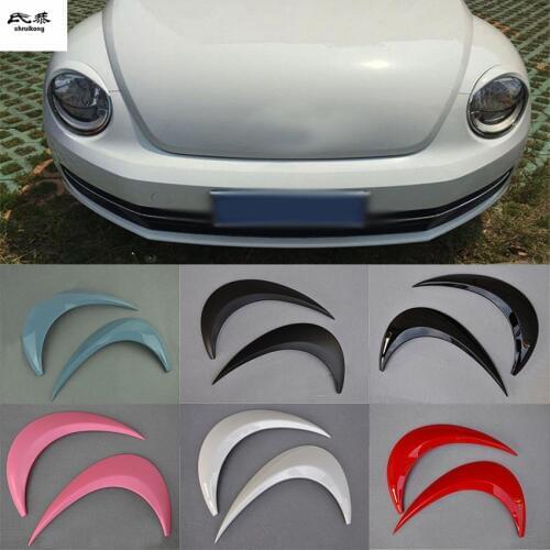 Free shipping 2pcs/lot ABS headlight lamps brow decoration cover for 2012-2018 Volkswagen VW beetle car accessories