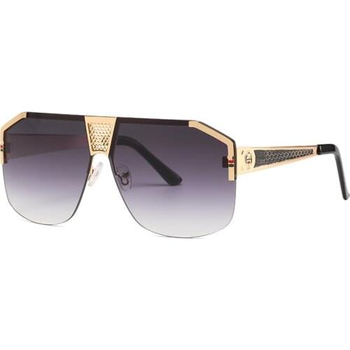 2021 Fashion Big Frame Sunglasses Men Square Driving Glasses for Male High Quality Retro Sun Glasses UV400 Shades Gafas De Sol