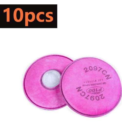 5/15Pair 2091/2097 P100 Filter Cotton Anti-Glass Fiber Dust Cover Particulate Particles Dustproof For 6200 6800 7502 Series Mask