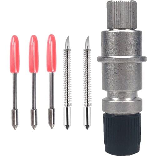 5pcs 45 Degree Plotter Cutter Knife Blades Engraving Machine Tools +1pc Graphtec CB09 Silhouette Cameo Holder