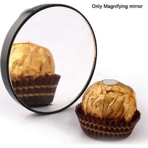 5X 10X 15X Single Sided Round Bathroom Portable Suction Cup Mini Home Cosmetics Tool Lightweight Makeup Mirror Magnifying Car