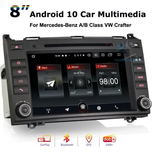 7" Android 10.0 Head Unit GPS SAT NAVI Bluetooth WIFI Radio for Mercedes A/B-Class W169 W245 Viano Vito W639 Sprinter VW Crafter
