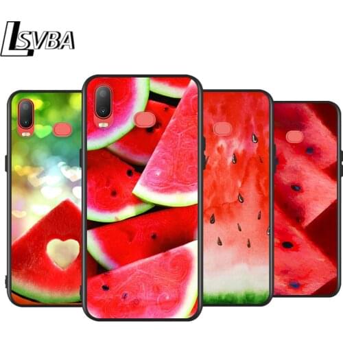 Watermelon Sweet Fruit for Samsung Galaxy A9 A8 Star A750 A7 A6 A5 A3 Plus 2018 2017 2016 Black Phone Case Soft Cover