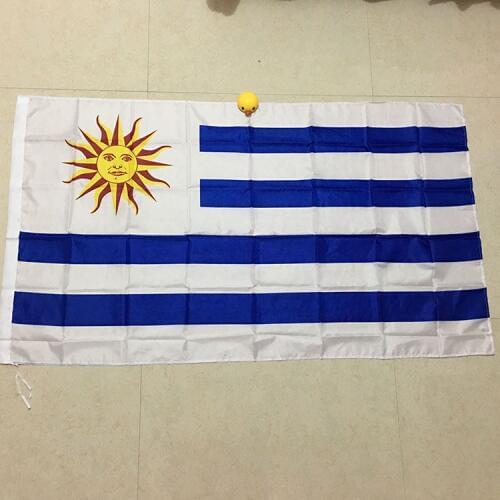 Free shipping xvggdg 90 x 150cm Uruguay national flag banner flag Polyester Flag high quality Uruguay country flag