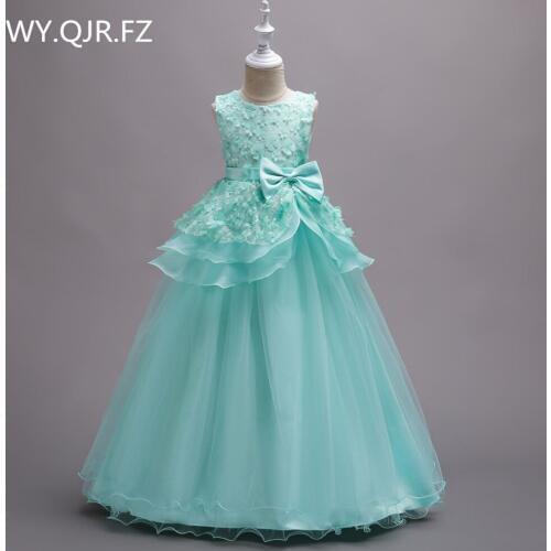 BH722#June 1 childrens day performance Green Flower Girl Dresses Cheap childrens wear wholesale Princess party prom dress