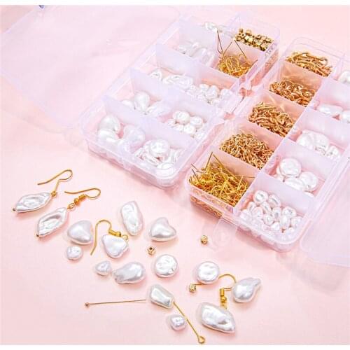 1Set ABS Imitation Pearls Beads Acrylic Loose Beads for Jewelry Making DIY Necklace Earrings Hairclip Bracelet Necklace