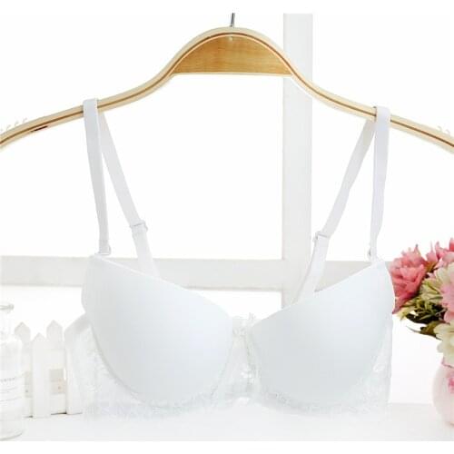 Double size super Push Up bra Underwear Female Small Chest lace sexy Bra Underwire student girl small breast Floral deep u Bra
