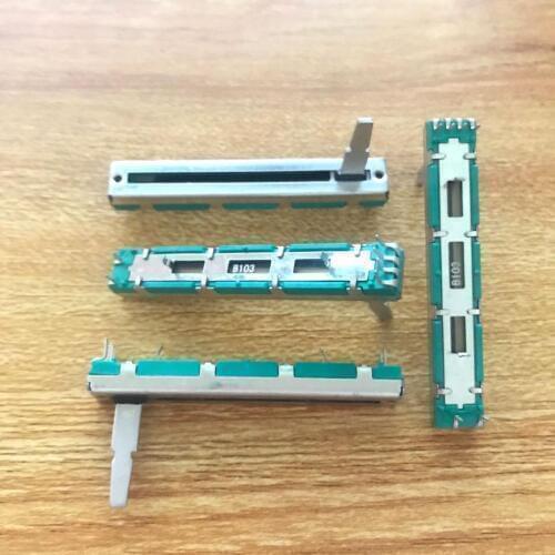 5pcs For pioneer AKAI Mixer B10K B103 Straight Slide Potentiometer Fader / Total Length 60mm Travel 45mm / Stereo Fader B10Kx2