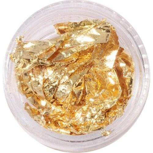 2g Gold Foil Golden Flakers Silver Decor Gel Nail Polish Decoration Nail Salon Slime Epoxy Lip Gloss Base Diy 2g