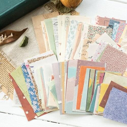 JIANYI 6 Design 60 Retro Flower Collage Scrapbook/Card Maker/Planner DIY Vintage Material Cardstock