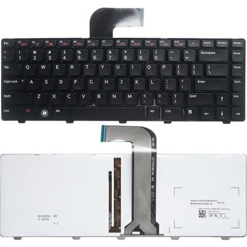 GZEELE Laptop Keyboard for Dell Inspiron 14R N4110 M4110 N4050 M4040 N5050 M5050 M5040 N5040 7520 L502X US layout with Backlight
