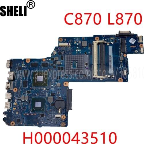 SHELI For TOSHIBA Satellite C870 L870 L875 Laptop Motherboard H000043510 HM70 100% Tested