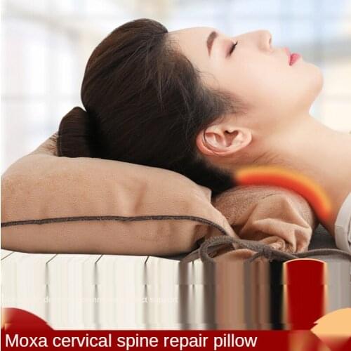 Pillow Grass Velvet Can Be Heated To Relieve Cervical Vertebrae To Help Sleep Conjoined Multi-functional Pillow Neck Massager