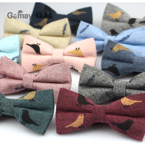 Fashion Suits Cotton Bowtie for Men Casual Print Bow Tie for Wedding Adult Neck Tie Gravatas Slim Masculina Cravats Neckwear