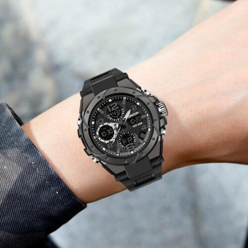 Top Brand Luxury Mens Watches Sanda Sports Wristwatch 5Atm Waterproof Quartz Watch Men S Shock Clock Man Relogio Masculino 6008