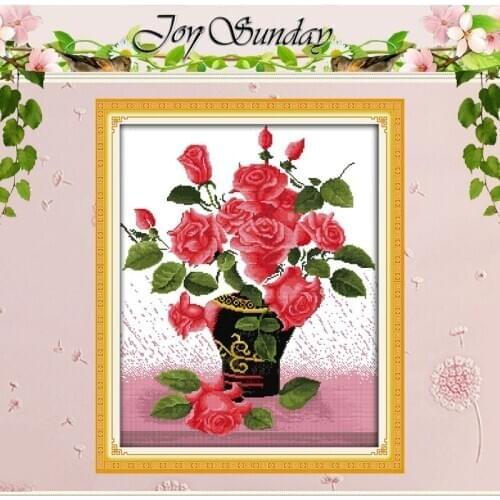 Love at First Sight Flower Counted Cross Stitch 11CT 14CT Cross Stitch Sets Wholesale Cross-stitch Kits Embroidery Needlework