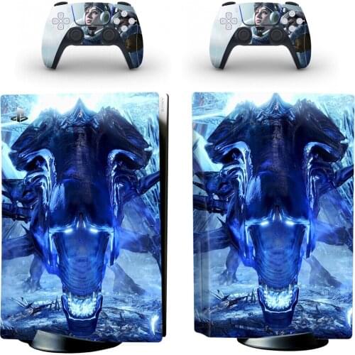 Monster Ps5 Standard Disc Edition Skin Sticker Decal Cover for PlayStation 5 Console & Controller PS5 Skin Sticker Vinyl