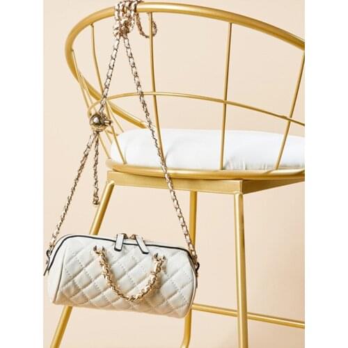 NEW Pretty Small Diamond Lattice Barrel-shaped Bag Women Crossbody Bags Lady Convenient Shoulder Bag Handbags Messenger Bags