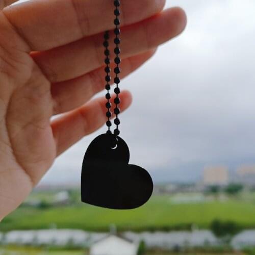 2021 New Design 1 Piece High Quality Acrylic Black Love Heart Clouds Moon Keychains Mobile Phone Strap Bag Charms Lanyard Decor