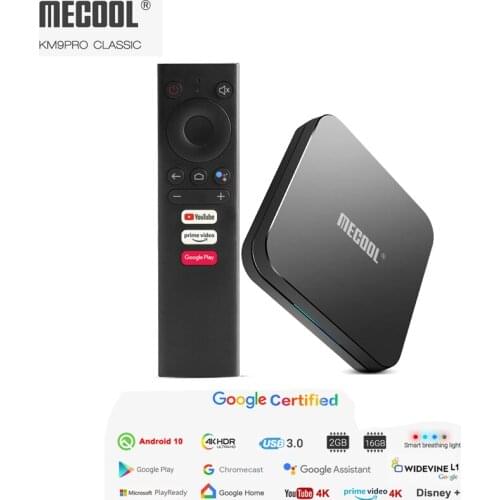 Mecool TV Box OS Android 10 Smart TV Amlogic S905X2 64-bit Quad Core Android TV Box 2GB tv box 8K H.265