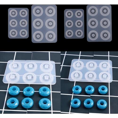 Large Hole Silicone Bead Mould Mold Resin Jewellery Making Pendant Craft DIY