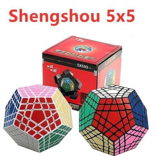 Shengshou 5x5 Megaminxed Cube 5x5x5 Dodecahedron cube shengshou Megaminxed 5x5 magic cube 12 sided Cubo Magico Puzzle Toys